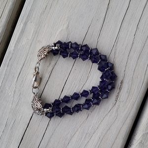 Artisan Royal Purple Beaded Bracelet